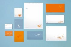 Looks like good Graphic Design by Naughtyfish #branding #orange #dots #identity #stationery #blue