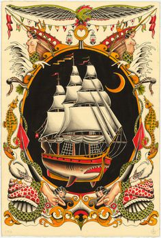 Syndicate Original #illustration #ship #tattoo