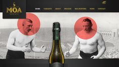 Moa Web design inspiration from siteInspire #drink #illustrative #promotional #retro #& #food #theme #type #dark #style
