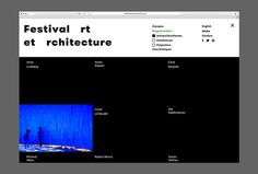 Festival art et architecture by Samuel Larocque #web design #website