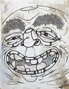Smiley Wallery #thomas #painting #art #face #character #evers