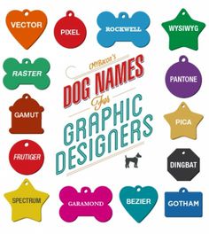 swissmiss | Dog Names for Graphic Designers #graphicdesign #dogs
