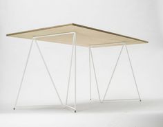 White Table Trestle by Master&Master #minimalist #furniture #table #minimal