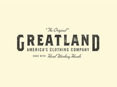 Greatland - Allan Peters #logo #badge #typography