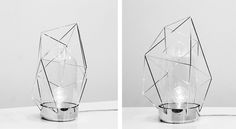 Reverie Lamp minimalist series by designer Sergio Guijarro. @Kikekeller gallery, Madrid #lamp #sergio #geometry #glass #reverie #brass #metal #guijarro #light