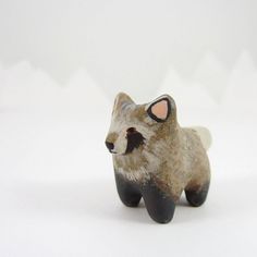 raccoon dog pocket totem figurine by HandyMaiden on Etsy #sculpture #knick #knack