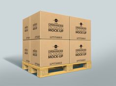 Free Cardboard Box Packaging MockUp