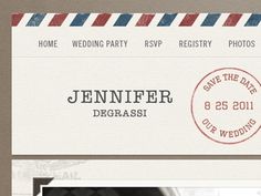 Dribbble - Air Mail Wedding Invite by Dave Ruiz #mail #vintage