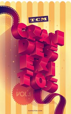 TCM Greatest Hits #bold #3d #typography