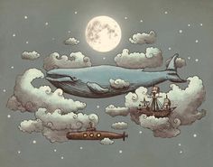Ocean Meets Sky Art Print | Society6 #illustration