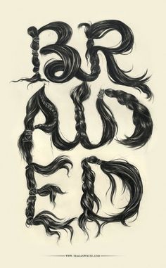 braided on the Behance Network #teagan #drawing #white #poster
