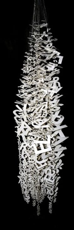 Ebon Heath | Fubiz™ #sculpture #heath #typography #papercraft #ebon