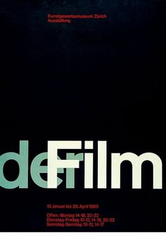 Josef Müller-Brockmann DER FILM 1960 SWITZERLAND [ 127CM X 90CM ] via www.blanka.co.uk