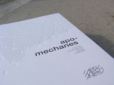 apomechanes on the Behance Network #embossing #design #book #typography