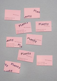 Ã…h - Plenty / Bench.li #business #pink #design #plenty #cards