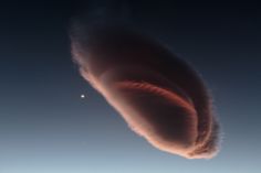 Lenticular cloud, Moon, Mars and Venus.