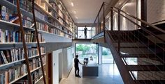 Project - Rechter House - Architizer - Empowering Architecture: architects, buildings, interior design, materials, jobs, competitions, design schools #steel #loft #modern #architecture #library #stair