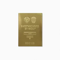 groovisions|works|BAPE ARCHIVES by NIGO #embossed #book #cover #gold #typography