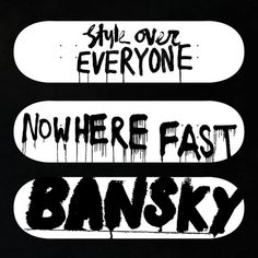 #Skateboard #SkateDesign #SkateboardDeck #Deck #Banksy #Bansky #Style #Black