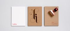 Kaldor K Card #stamp #card #letterpress #bronze #letter #type #foil