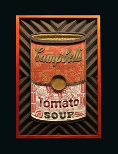 Logos Created from Corrugated Cardboard - 1-800-Recycling #soup #cardboard #campbells #recreated #recycling #logo
