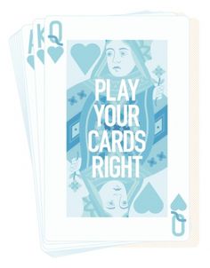 ANONYMOUS MAG #right #deck #graphic #feminine #queen #illustration #play #blue #cards