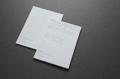 Looks like good Graphic Design by Cornwell #debossing #white #business #on #cards