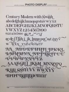 Daily Type Specimen | Continuing the insane proliferation of 1970s swash... #type #specimen #typography