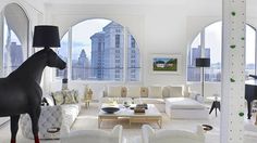 White interior and fun modern furniture #interior #artistic #penthouse #apartment #fun