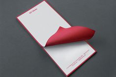 Patrick Fry / INT Works #red #stationary #design #color #block #reverse #letterhead #colour