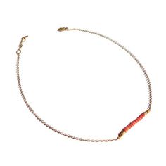 Fragilités Necklace Coral gold, jewelry, coral #jewelry #necklace