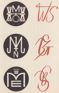 Max Körner's Das Neue Monogram und Zeichenwerk #calligraphy #type #50s #monogram