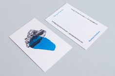 Georgia Charlotte Bloxham Hutchison #card #overprinting #blue #business