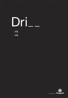 drink and drive | Ad & Concept #advertisement #negativesapce #typography