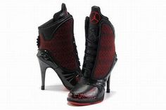 jordan heels black and red