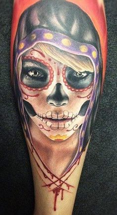 Sugar Skull Tattoo Meaning #tattoo #bodyart #tattooDesign