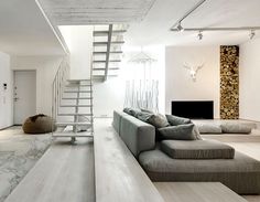 Trendy Duplex Apartment by FORM Bureau - #decor, #interior, #homedecor, #design, #home, #white