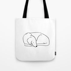 Sleepy Dog Tote Bag