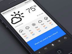 Weather Mobile App UI for Inspiration