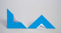 LA Identity » Squint/Opera #fold #white #logo #origami #blue #paper
