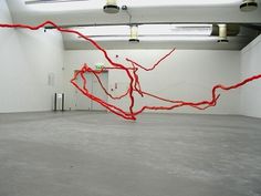 void() #line #red #art #installation