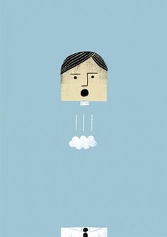 Miscellaneous #office #head #flying #illustration #worker