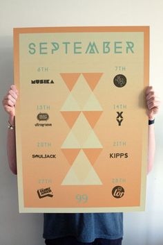 Whats on September #geometry #shapes #nights #edinburgh #series #poster #monthly
