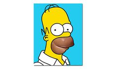 A cartoon Homer Simpson's mouth is wide open on a blue background, parodying Kim Kardashian's iconic pose, in this hilarious meme.