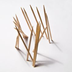 CJWHO ™ (TYPICK Font by Jerome Haldemann "I was given the...) #creative #font #design #toothpicks #art #clever #typography
