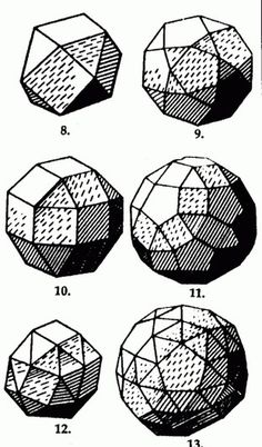 Archimedische Körper #geometry #white #black #and #mathematic