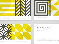 Dribbble - Engler Studio by Eight Hour Day #business #branding #logo #collateral #type #cards