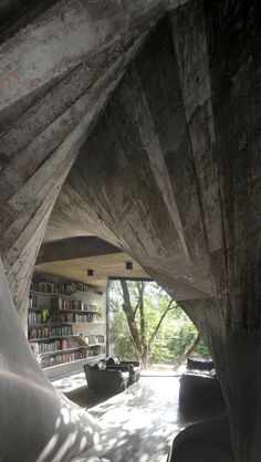 CJWHO ™ (Tea House, Shanghai, China by Archi Union...) #concrete #house #design #interiors #china #architecture #library #tea