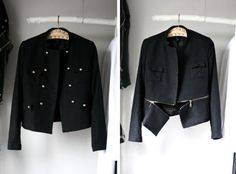 Zipper Jacket #jacket #diy #zipper #black