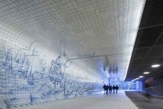 The Cuyperspassage at Amsterdam's Central Station is Decorated with 80,000 Hand-Painted Tiles